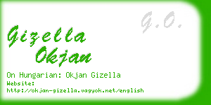 gizella okjan business card